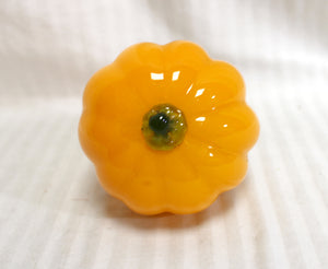 Blown Art Glass Pumpkin 4.5"