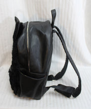 Load image into Gallery viewer, Betsey Johnson - Black Plush Cat Backpack w/ Rhinestones (See Note)