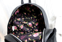 Load image into Gallery viewer, Betsey Johnson - Black Plush Cat Backpack w/ Rhinestones (See Note)