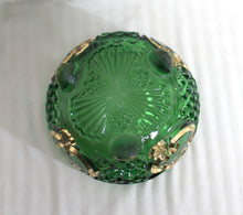 Load image into Gallery viewer, Emerald Green &amp; Metallic Gold, Riverside Glass Croesus Bowl