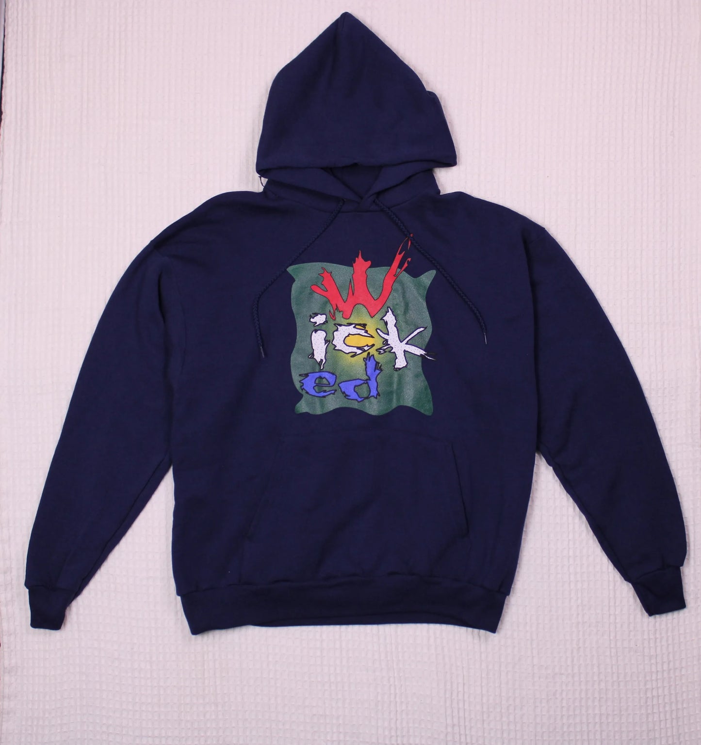 Hanes Activewear - Vintage - Navy "Wicked" Graphic Hoodie- Size XL