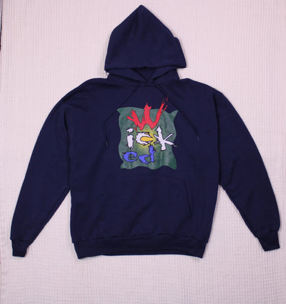 Hanes Activewear - Vintage - Navy "Wicked" Graphic Hoodie- Size XL
