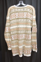 Load image into Gallery viewer, Casual Corner - Geometric Pattern, Tunic Length Oversized Sweater - Size M