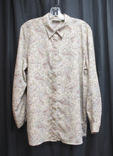 Load image into Gallery viewer, Alfred Dunner - Rose Beige Paisley &amp; Floral Hidden Button Placket Shirt - Size 12