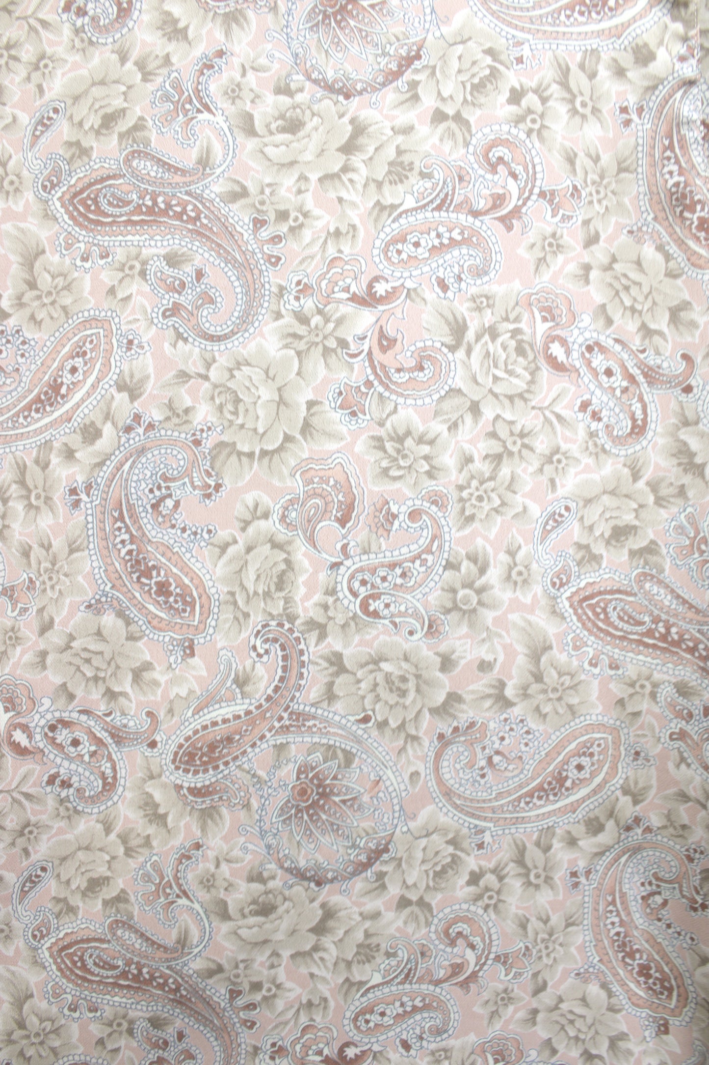 Alfred Dunner - Rose Beige Paisley & Floral Hidden Button Placket Shirt - Size 12