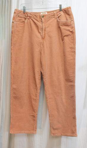 Talbots - Peachy Brown - Stretch Corduroy Pants - Size 16 Petite