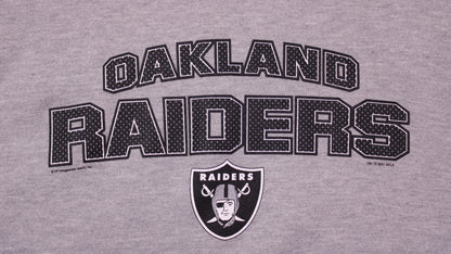 CSA - Vintage Y2K - Light Gray Oakland Raiders Hoodie - Size L
