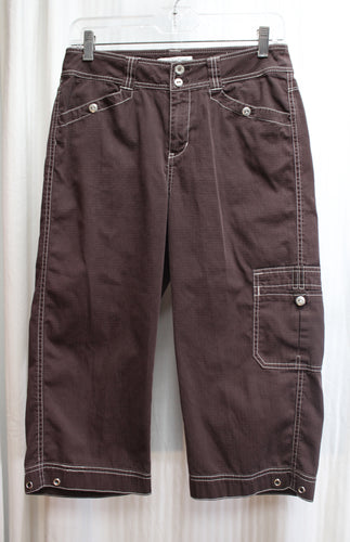 Coldwater Creek - Brown Cropped Utility Pants - Size 4