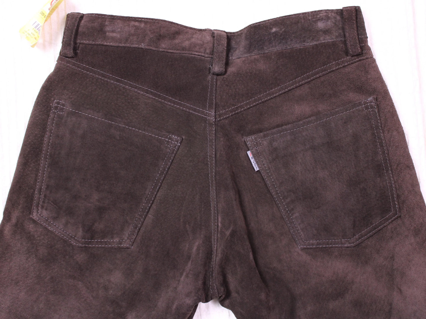 Drum Rye - Vintage - Dark Brown Suede Leather Jeans - Size 29