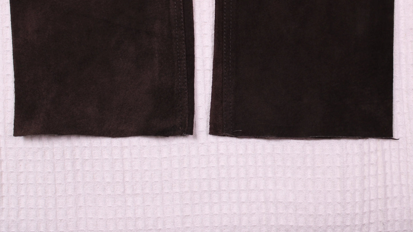 Drum Rye - Vintage - Dark Brown Suede Leather Jeans - Size 29