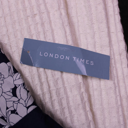 London Times - Smocked-Back Square-Neck Tiered Maxi Dress - Size 16