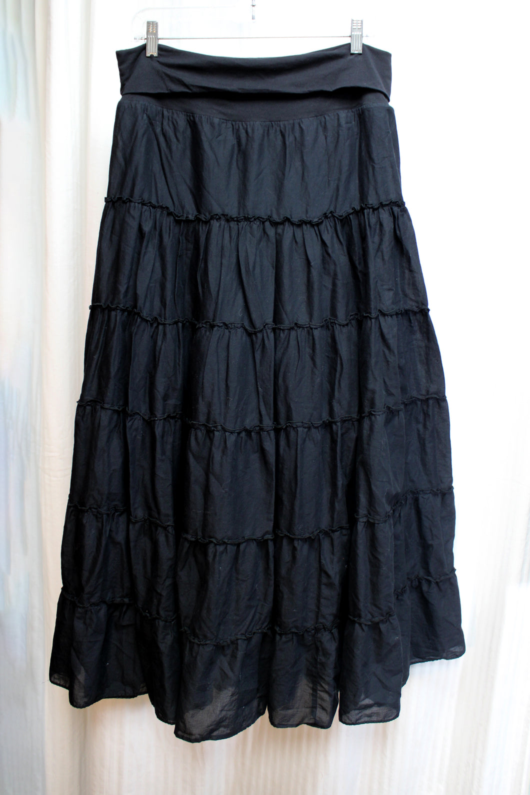 Style & Co. - Black Full Tiered Peasant Skirt - Size M