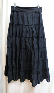 Style & Co. - Black Full Tiered Peasant Skirt - Size M