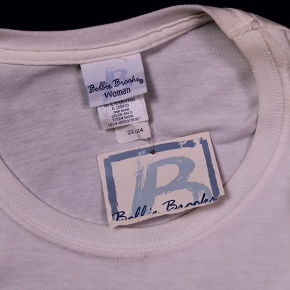 Bobbie Brooks - Vintage - White Marine Life Embroidered T-Shirt - Size 22W / 24W