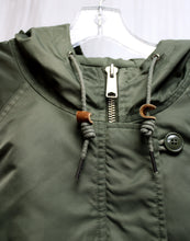 Load image into Gallery viewer, Men&#39;s - Obey no 89 - Army Green Hooded Flight/Bomber Jacket - Size S