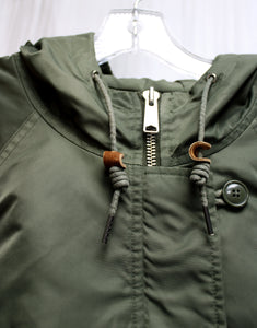 Men's - Obey no 89 - Army Green Hooded Flight/Bomber Jacket - Size S