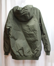 Load image into Gallery viewer, Men&#39;s - Obey no 89 - Army Green Hooded Flight/Bomber Jacket - Size S