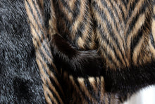 Load image into Gallery viewer, Vintage - Herbert&#39;s Furs, San Francisco - Chevron Stripe Mink Fur Coat - See Measurements 19&quot; Chest (pit to pit)