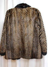 Load image into Gallery viewer, Vintage - Herbert&#39;s Furs, San Francisco - Chevron Stripe Mink Fur Coat - See Measurements 19&quot; Chest (pit to pit)