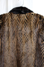 Load image into Gallery viewer, Vintage - Herbert&#39;s Furs, San Francisco - Chevron Stripe Mink Fur Coat - See Measurements 19&quot; Chest (pit to pit)