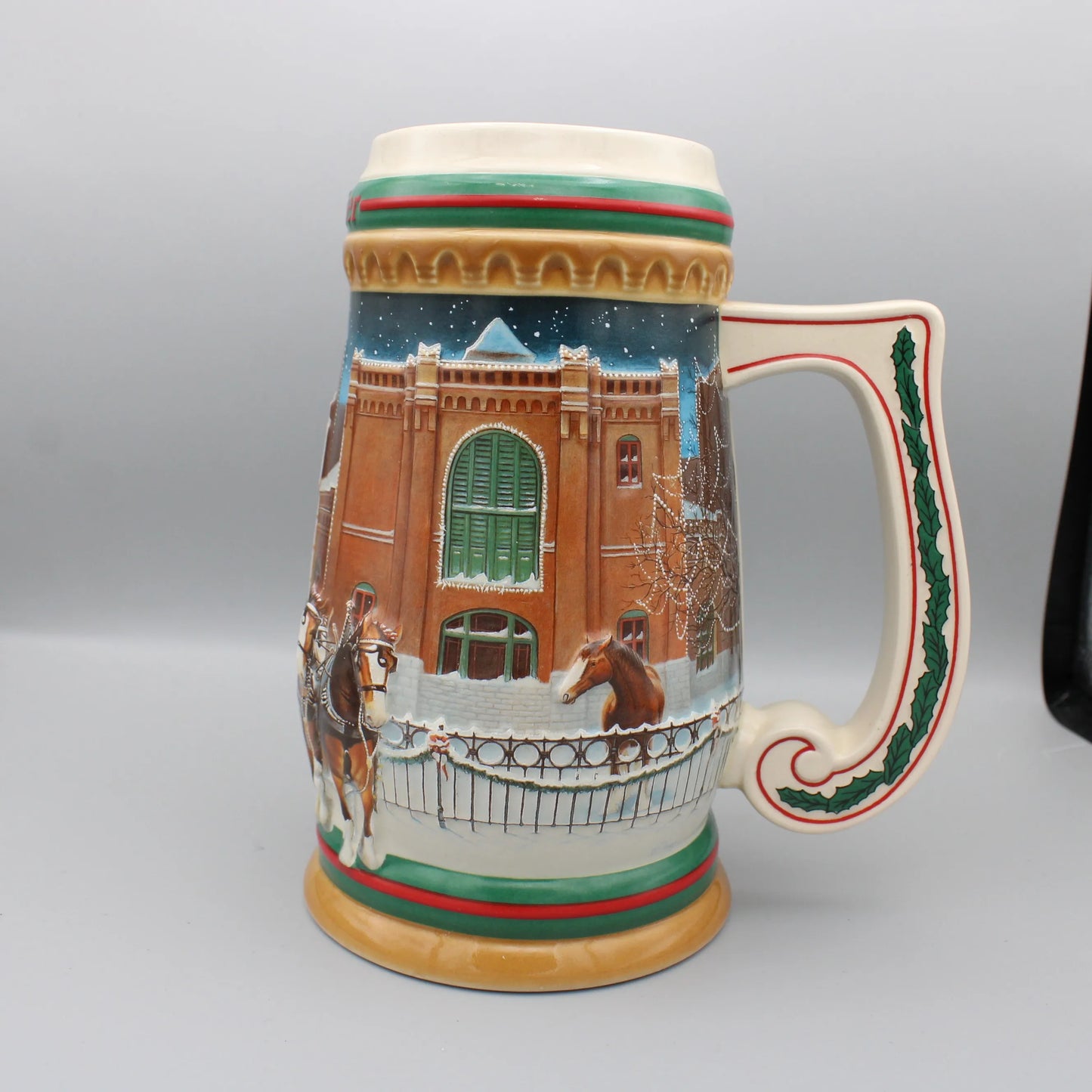 Ceramarte in Brazil - Vintage - 1997 Budweiser Holiday Stein
