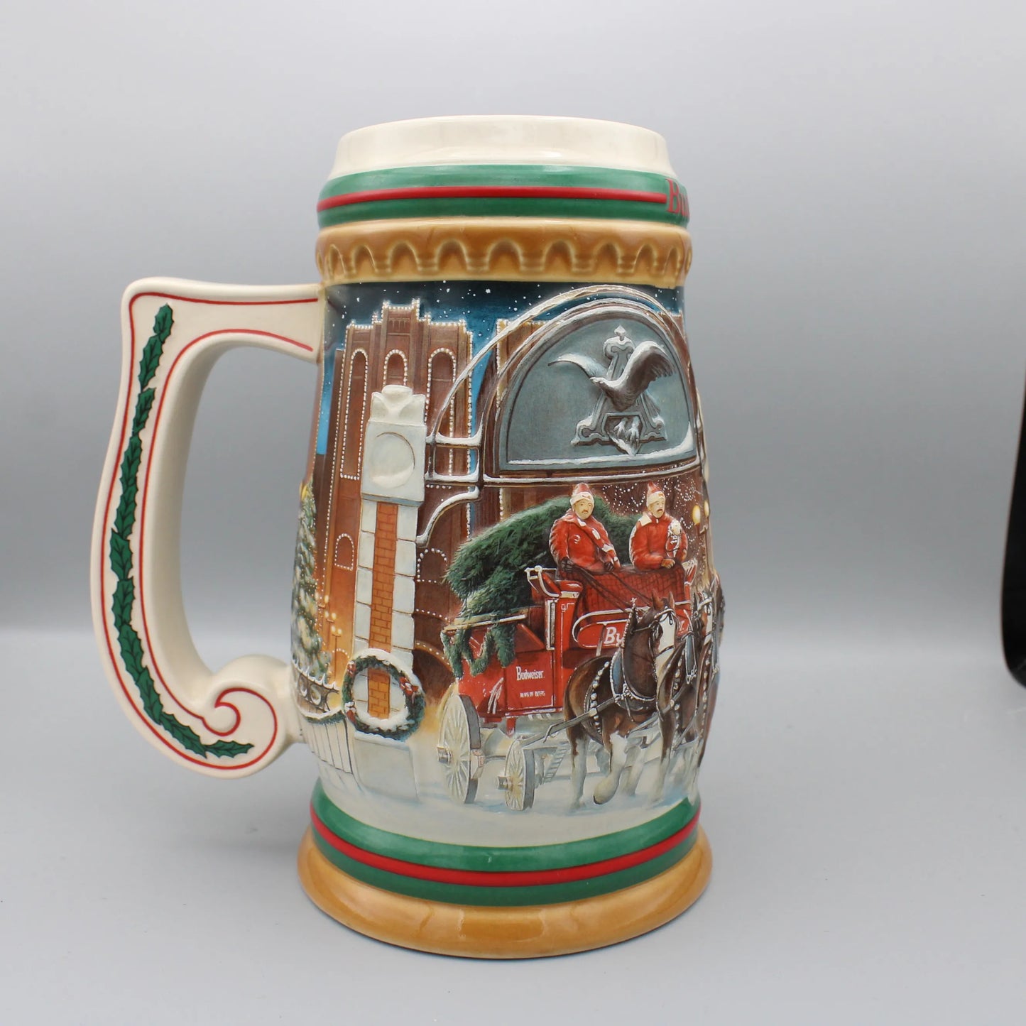 Ceramarte in Brazil - Vintage - 1997 Budweiser Holiday Stein
