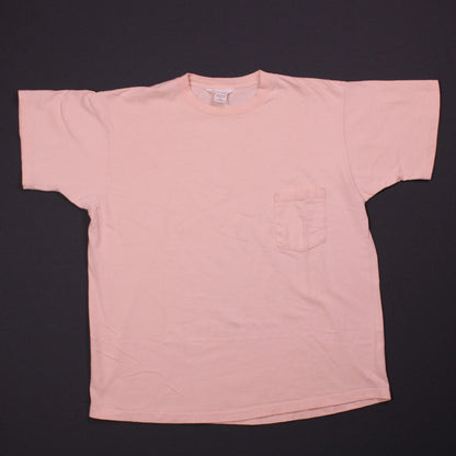 Mervyns - Vintage - Soft Pink Blank Pocket T-Shirt - Size XL