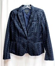 Load image into Gallery viewer, Banana Republic - Navy Embroidered Circles One Button Blazer - Size 6
