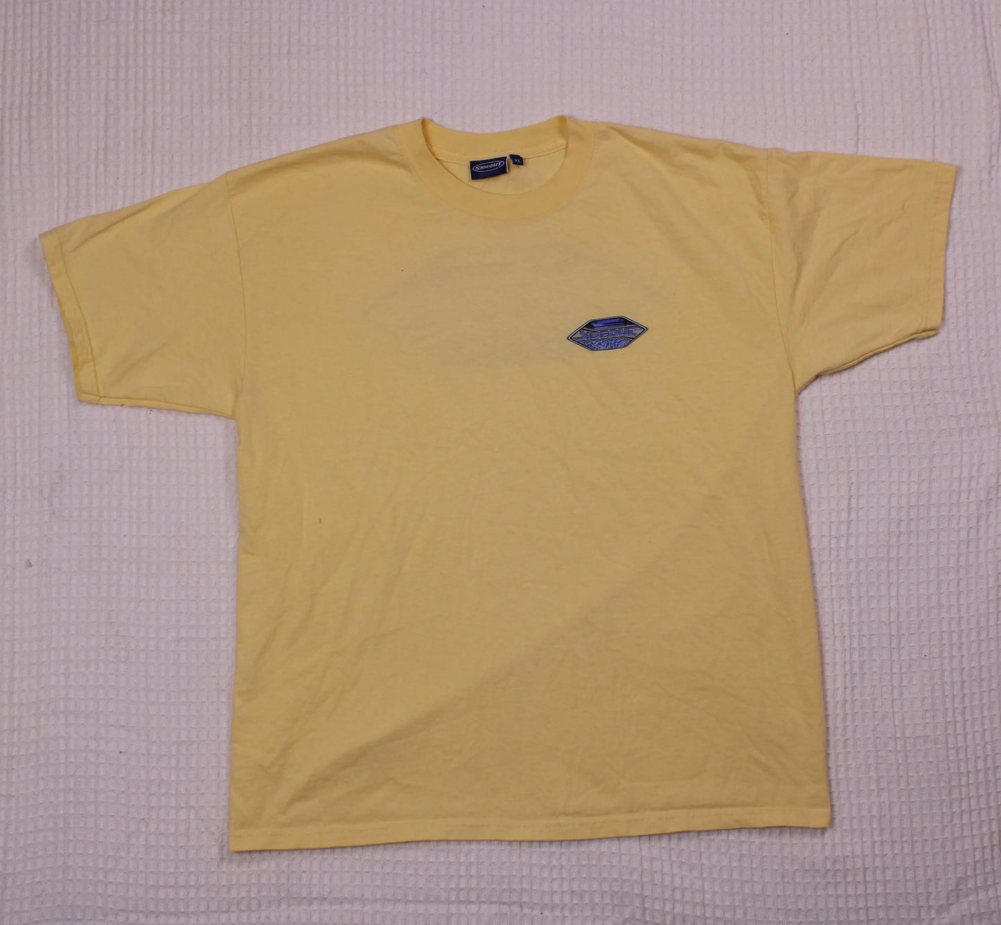 Sideout - Vintage Y2K - Yellow Graphic T-Shirt - Size XL