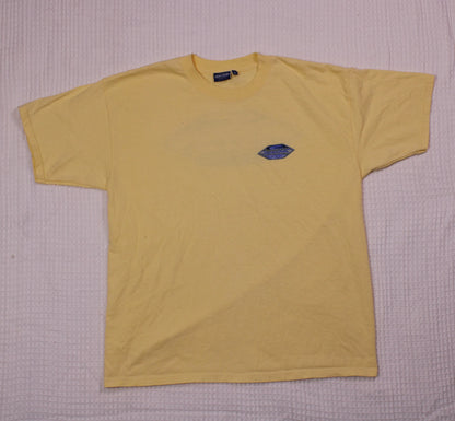 Sideout - Vintage Y2K - Yellow Graphic T-Shirt - Size XL