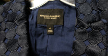 Load image into Gallery viewer, Banana Republic - Navy Embroidered Circles One Button Blazer - Size 6