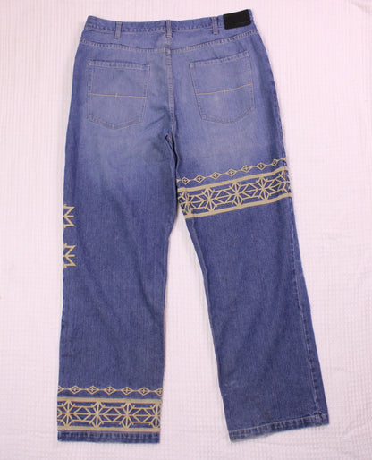 Sean John - Vintage Y2K- Embroidered Denim Jeans - Size 40
