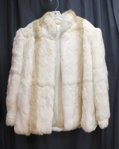 Vintage - Ivory & Tan Rabbit Fur Coat - See Measurements 19