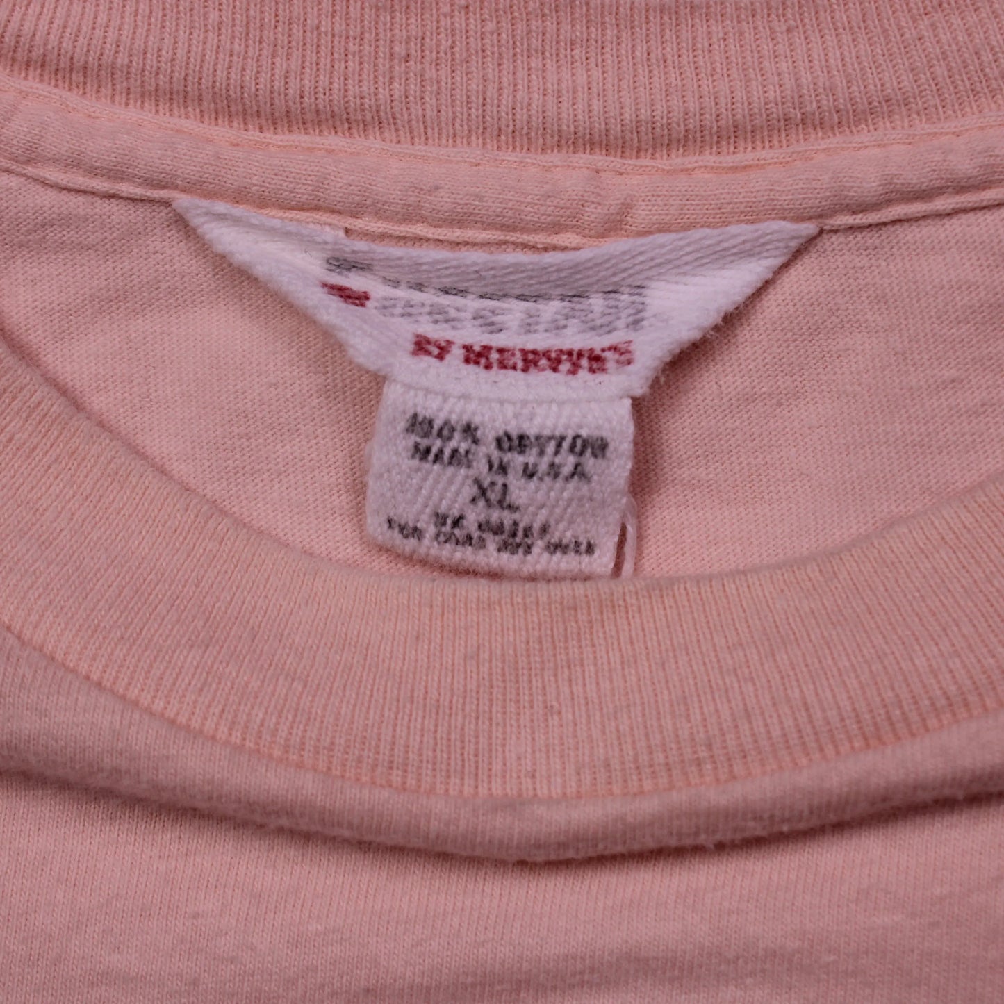 Mervyns - Vintage - Soft Pink Blank Pocket T-Shirt - Size XL