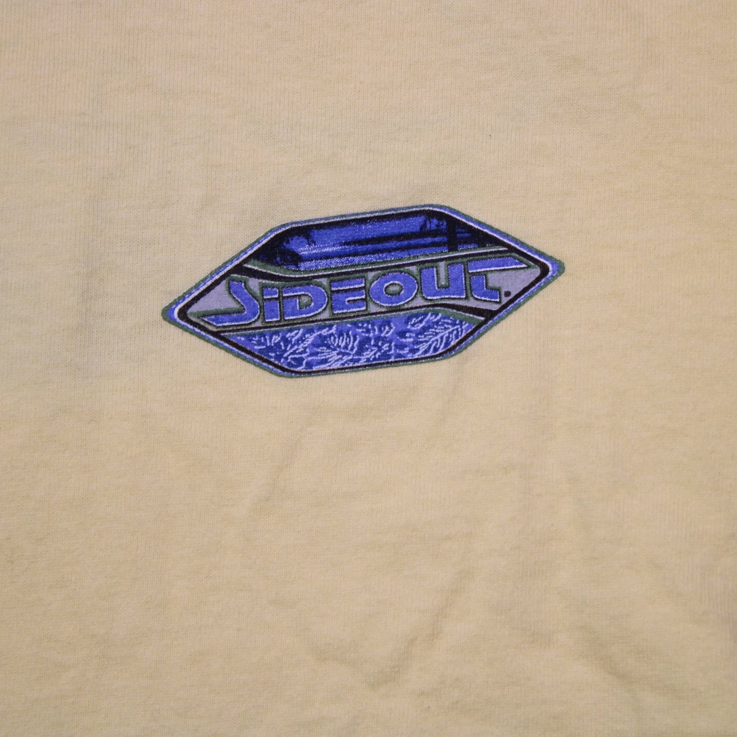 Sideout - Vintage Y2K - Yellow Graphic T-Shirt - Size XL