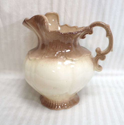 Vintage 1975 - Arnels Taupe to Cream Gradient Glazed Ceramic Pitcher