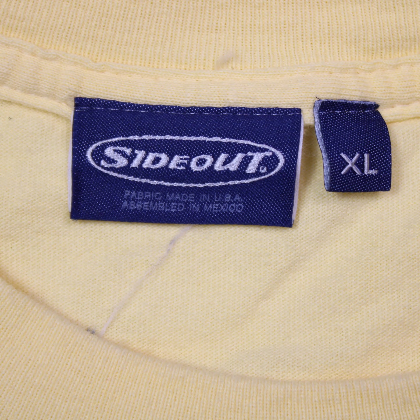 Sideout - Vintage Y2K - Yellow Graphic T-Shirt - Size XL