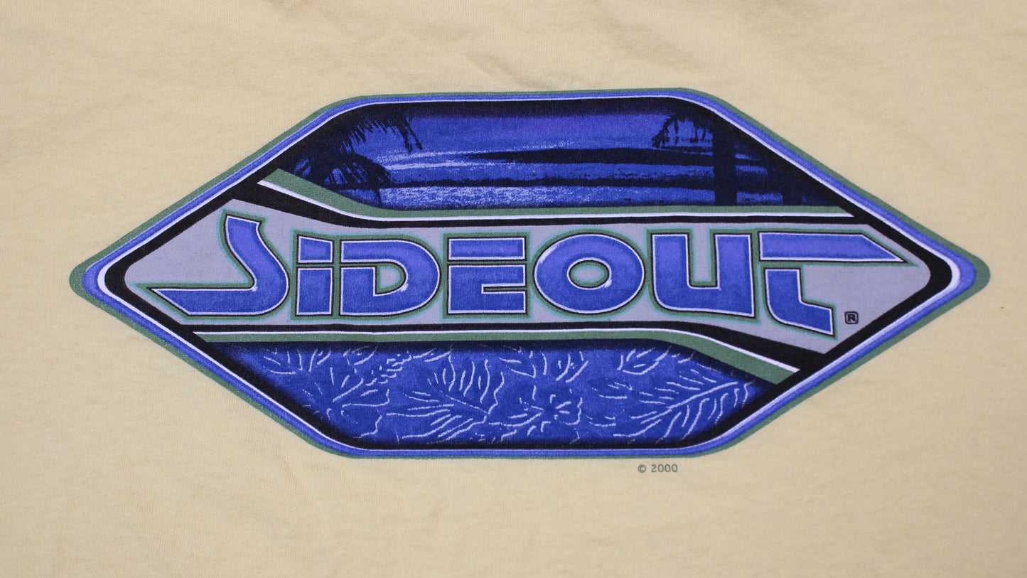 Sideout - Vintage Y2K - Yellow Graphic T-Shirt - Size XL