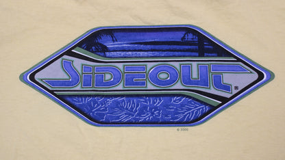 Sideout - Vintage Y2K - Yellow Graphic T-Shirt - Size XL