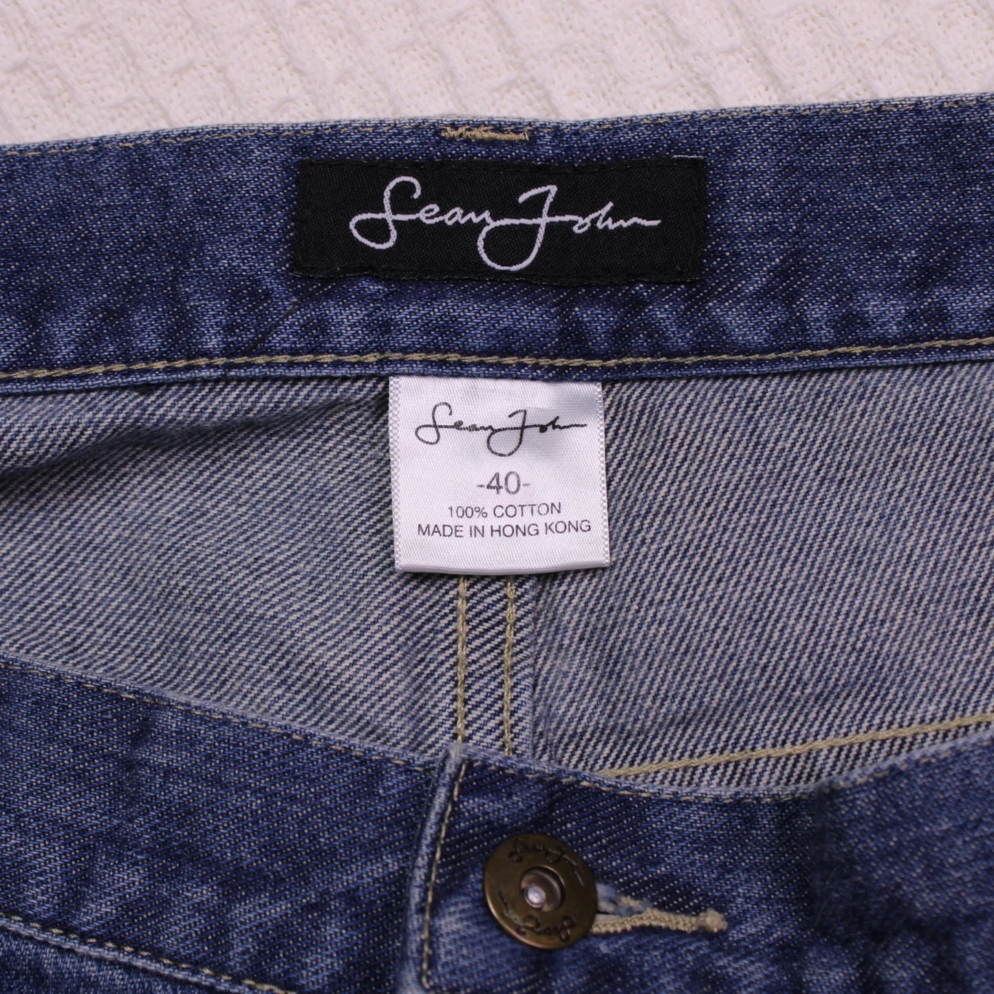 Sean John - Vintage Y2K- Embroidered Denim Jeans - Size 40