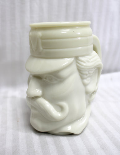 Vintage 1980's -AVON- Casey at the Bat Thayer Poem Custard Glass Mug