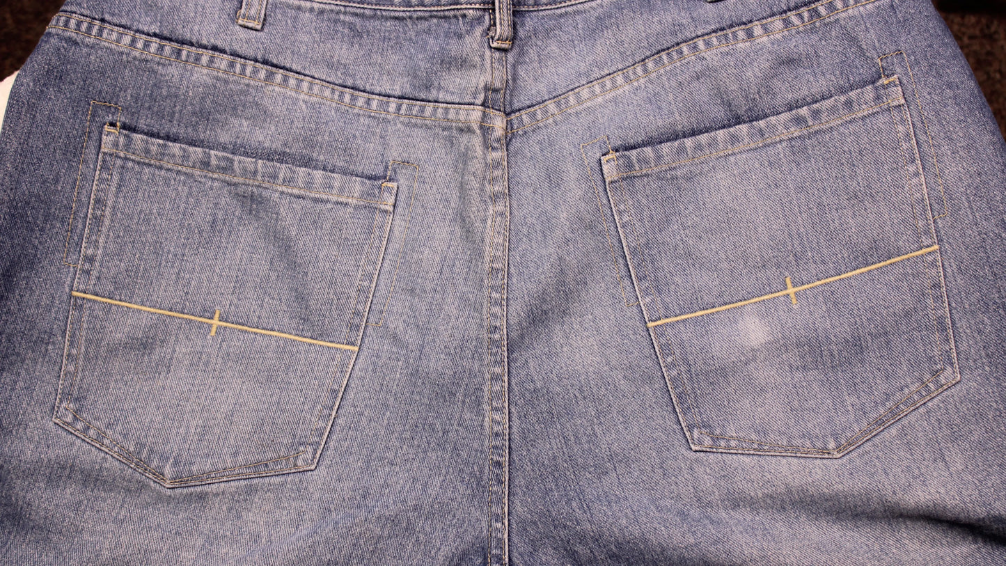 Sean John - Vintage Y2K- Embroidered Denim Jeans - Size 40