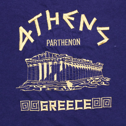 Parthenon - Navy & Gold Souvenir Embroidered T-Shirt - Size L