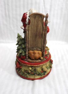 Cedar Creek - Santa's Desk- Musical Figurine - "Santa Clause is Comin' to Town" 9"