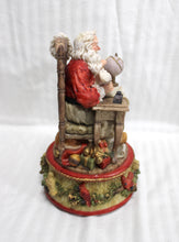 Load image into Gallery viewer, Cedar Creek - Santa&#39;s Desk- Musical Figurine - &quot;Santa Clause is Comin&#39; to Town&quot; 9&quot;