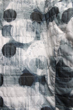 Load image into Gallery viewer, Dennis by Dennis Basso - Blue &amp; Abstract Circle Logo Print Reversible Quilted Coat - Size M