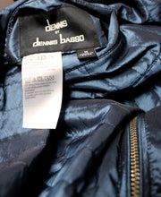 Load image into Gallery viewer, Dennis by Dennis Basso - Blue &amp; Abstract Circle Logo Print Reversible Quilted Coat - Size M