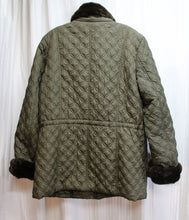 Load image into Gallery viewer, Marc New York - Army Green Quilted Snap Flap Over Zip Front Coat - Size XL