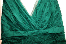 Load image into Gallery viewer, Todashi Collection - 100% Silk Ruched Texture Green Cocktail Dress - Size 14