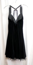 Load image into Gallery viewer, Betsy &amp; Adam by Linda Bernell - Black Velvet Special Occasion Skater Dress w/ Net Under Layer- Size 6